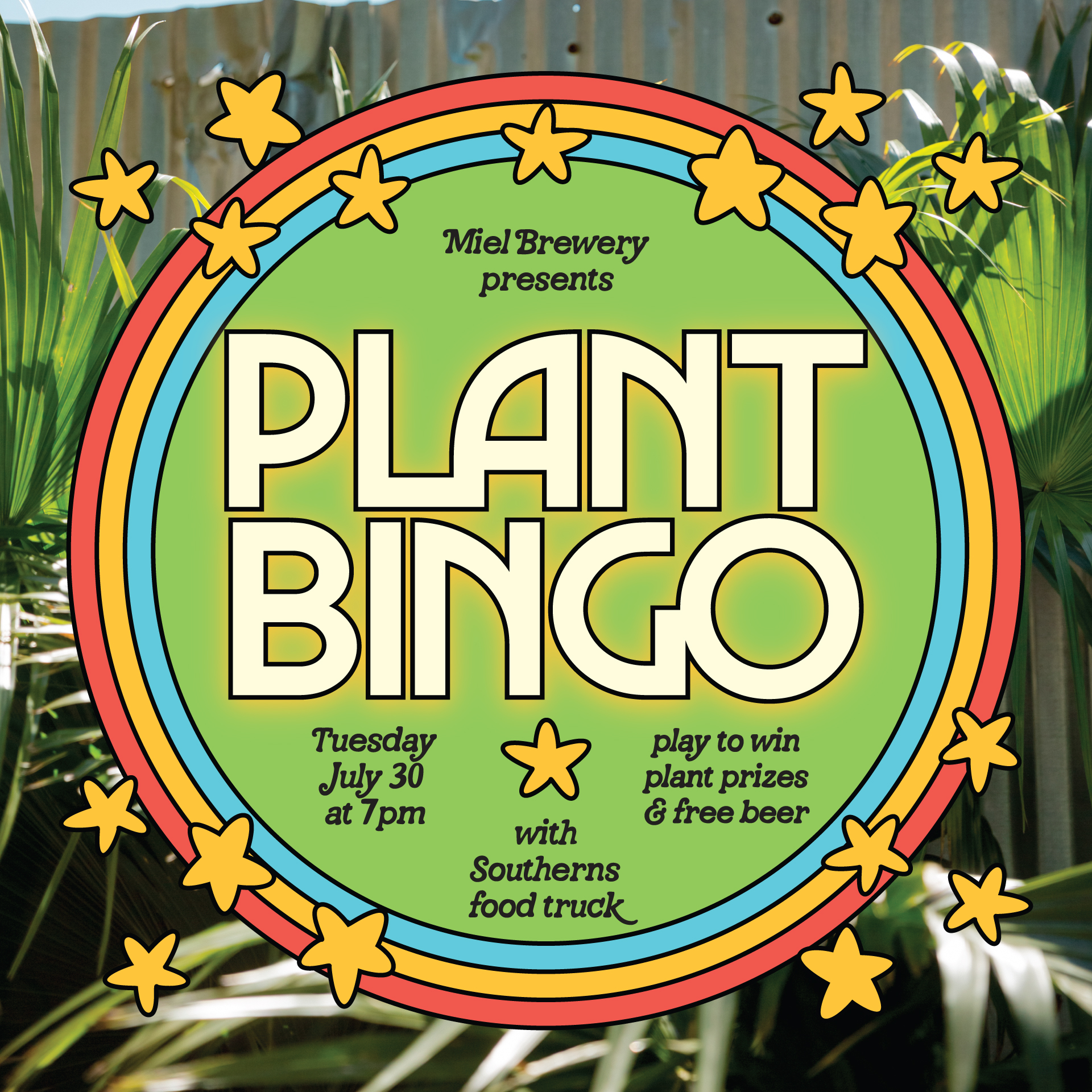 Plant Bingo at Miel Brewery square flyer