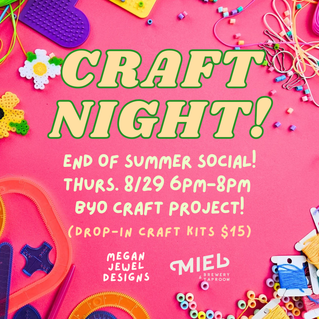 Craft Night Social with Megan Jewel Designs square flyer