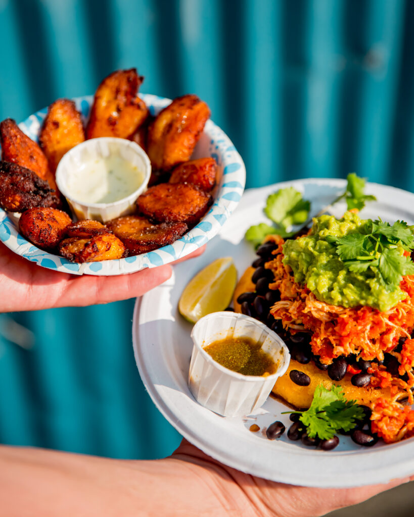 Waska nola arepa and plantains